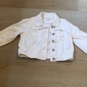White button up Justice Jean jacket